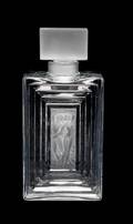 A Lalique Molded and Frosted Glass Perfume Bottle