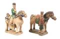 Two Tang Style Equestrian Figural Groups