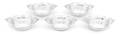 A Set of Five American Silver Nut Bowls