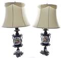 A Pair of Continental Porcelain Oil Lamp Bases