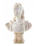 An Italian Carved Alabaster Bust