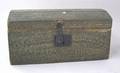 New England painted pine dome top document box 19th c