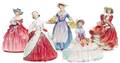 Five Royal Doulton Porcelain Figures