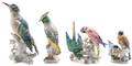 A Collection of German Porcelain Ornithological Figures