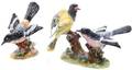 Two Crown Staffordshire Porcelain Ornithological Figural Groups