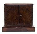 A Victorian Burlwood Campaign Jewelry Chest