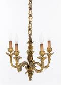 A Louis XV Style Gilt Bronze FiveLight Chandelier