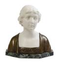 A German Marble and Bronze Bust