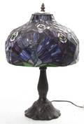 An American Leaded Glass Table Lamp