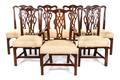 A Set of Seven Chippendale Style Mahogany Dining Chairs
