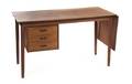 An Arne Vodder Teak Drop Leaf Desk for Johannes Hansen