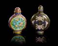 Two Cloisonne Enamel Snuff Bottles