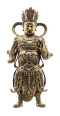 A Gilt Bronze Figure of Virapaksa Guang Mu Tian Wang