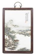 A Qianjiang Enameled Porcelain Plaque