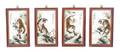 A Set of Four Polychrome Porcelain Plaques