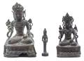 Three Bronze Figures of Bodhisattvas