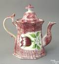 Red spatter teapot 19th c