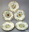 Set of 5 pearlware plates early 19th c