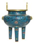 A Cloisonne Enamel Tripod Censer