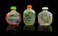 Three Inside Painted Glass Snuff Bottles