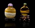 Two Banded Agate Snuff Bottles