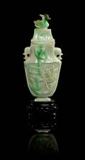 A Jadeite Vase and Cover