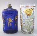 Stiegel type cobalt spirits bottle 19th c