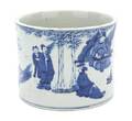 A Blue and White Porcelain Brush Pot
