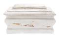 A Continental WhitePainted Terra Cotta Casket