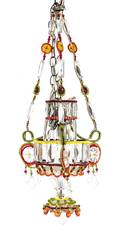 A Beaded Glass SingleLight Chandelier