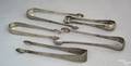 Three Philadelphia silver sugar tongs late 18thearly 19th c