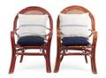 A Pair of Chinese Bamboo Garden Armchairs