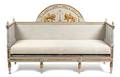 A Swedish Painted and Parcel Gilt Daybed