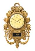 A Swedish Giltwood Wall Clock