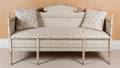 A Gustavian Style Painted Settee