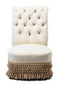 A Victorian Upholstered Slipper Chair