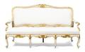 A Gustavian Painted and Parcel Gilt Canape