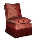 An Italian Silk Upholstered Slipper Chair