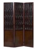 A Mahogany ThreePanel Floor Screen