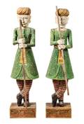 A Pair of Middle Eastern Painted Figures