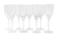 A Set of Eight Lalique Glass Wine Glasses