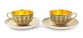 Two French Porcelain Cups and Saucers