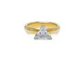 A 18 Karat Yellow Gold Platinum and Diamond Solitaire Ring Larter  Sons