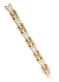 An 18 Karat Yellow Gold and Diamond Bracelet
