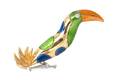 An 18 Karat Gold Polychrome Enamel and Diamond Toucan Brooch Bulgari