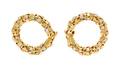 A Pair of 18 Karat Yellow Gold and Diamond Hoop Earclips Tiffany  Co French