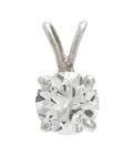 A White Gold and Diamond Solitaire Pendant