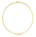 A 14 Karat Yellow Gold and Diamond Necklace