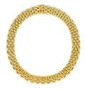 An 18 Karat Yellow Gold Panther Link Necklace