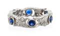 A Platinum Diamond and Sapphire Eternity Band